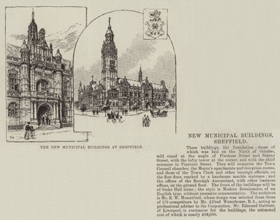 Os novos edifícios municipais em Sheffield de Frank Watkins